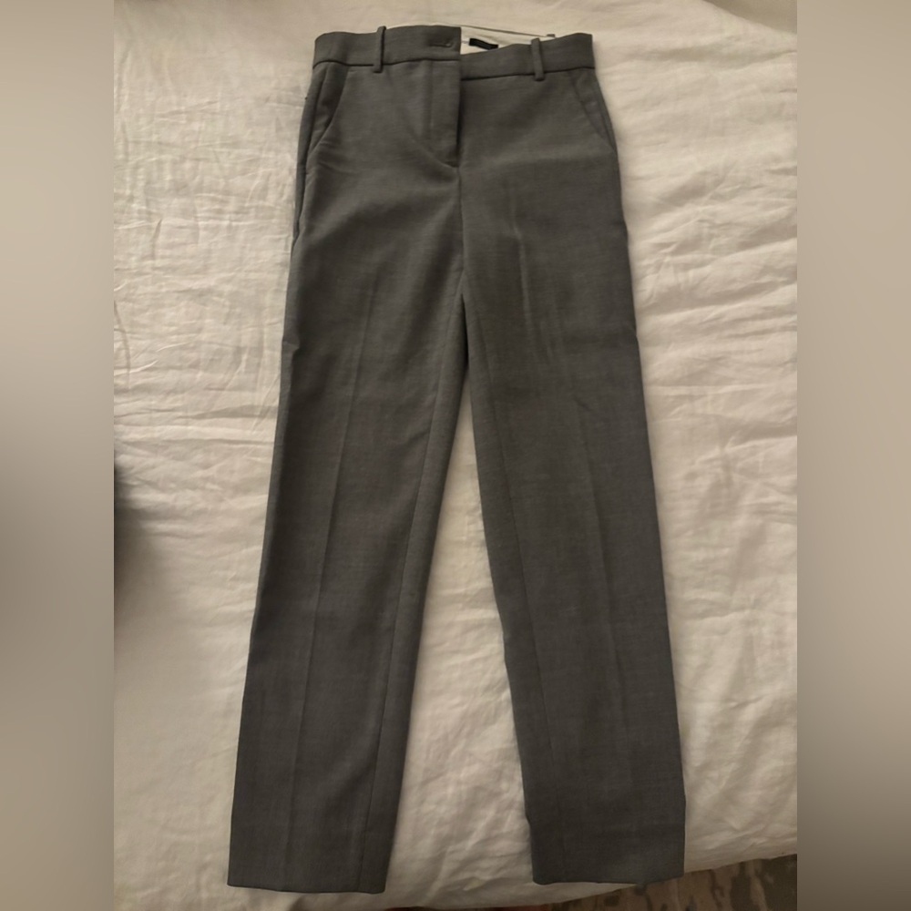 J. Crew High-Rise Gray Trousers